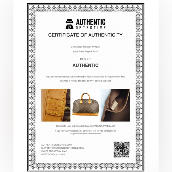 LOUIS VUITTON ALMA PM HANDBAG MONOGRAM with LV lock/key, box, Dustbag /COA - Picture 14 of 14